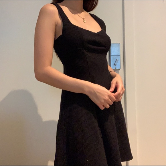 Garage Black Flared Mini Dress - Picture 2 of 6